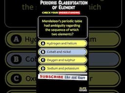 Part 10 | Periodic Classification of Element | #neet #sscmaharashtraboard #upsc #mhcet | ScienceQuiz