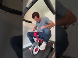 Riding a tricycle on a treadmill. (fail)