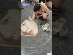 Bro got skills with his chalk #streetart #chalk #kdrama