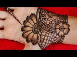 indian traditional palm mehndi design || mehndi designs for full hands || mehandi ke design