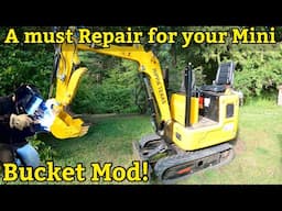 Chinese mini Excavator Bucket repair #rippa #miniexcavator #metalfab