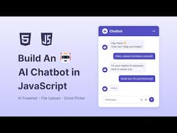 🤖 Build AI Chatbot in HTML CSS & JavaScript | AI Chatbot Tutorial in JavaScript