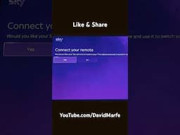 Sky Stream How To Pair Remote To TV