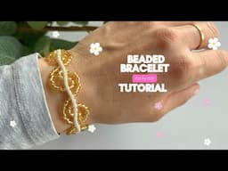 beaded bracelet tutorial, beginner friendly, how to make beaded wave bracelet