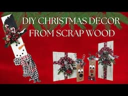 DIY RUSTIC FARMHOUSE CHRISTMAS DECOR - EASY SCRAP WOOD CHRISTMAS DIY'S - CHRISTMAS PALOOZA