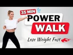 🔥35 Min POWER WALK🔥SUPERCHARGED WALKING WORKOUT for WEIGHT LOSS🔥KNEE FRIENDLY🔥FULL BODY BURN🔥