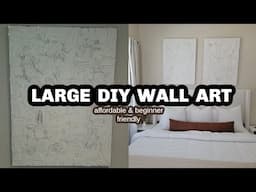 DIY LARGE CANVAS WALLART ON A BUDGET | BEGINNER FRIENDLY| DRYDEX