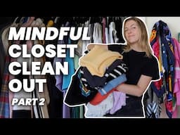 trying on EVERYTHING in my closet / chatty sustainable closet clean out part 2