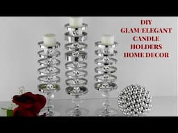 DIY GLAM/ELEGANT CANDLE HOLDERS/HOME DECOR