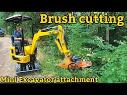 Mini Excavator mower deck brush cutter attachment