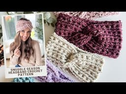 Snuggle Season Crochet Headband - Free Crochet Headband Pattern in Baby to Large Adult