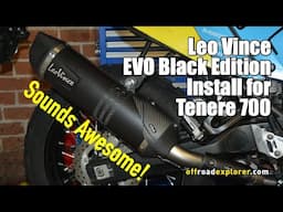 LV EVO Black Edition Exhaust Install for Tenere 700