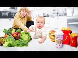 Baby chooses what we eat for 24 hours!