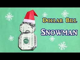 Money Origami Snowman | Christmas Origami Easy out of $1 Dollar Bill