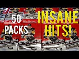 INSANE HITS! |Opening 50 Packs of 19/20 Upper Deck Tim Hortons NHL Hockey Cards