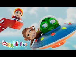 UFO vs Monster Trucks | Nursery Rhymes For Kids - GiggleBellies