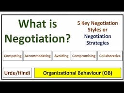 What is Negotiation? Different Negotiation Styles or Negotiation Strategies