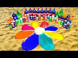 How to make Rainbow Flower with Orbeez Colorful, Mirinda, Fanta, Coca Cola vs Mentos and Other Sodas