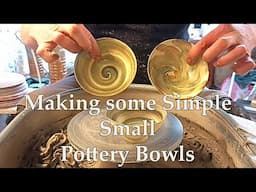 Throwing some small simple bowls on the wheel.