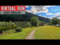 Virtual Run | Gravel Along The River in the Park