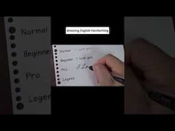 Amazing English Handwriting