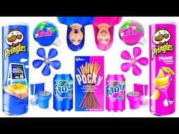 Pink Food vs Blue Food Color Challenge | Funny Moments by AZaZa Challenge