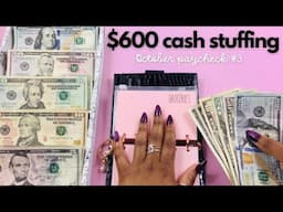 LOW CASH ENVELOPE STUFFING 2024 | Paycheck Cash Stuffing | SAVINGS CHALLENGE STUFFING | October #3