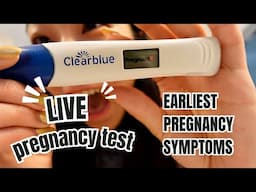 LIVE pregnancy Test at 10 DPO~Earliest Pregnancy Symptoms at 8dpo leading to BFP!