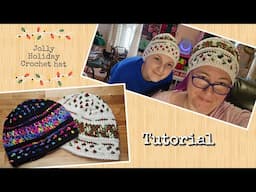 Jolly Holiday Crochet Hat Tutorial