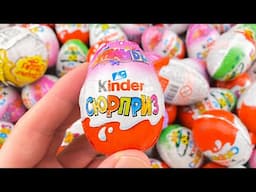 Satisfying Video | Very Yummy Rainbow Candy Kinder Joy Surprise Glitter Egg Chocolate ASMR