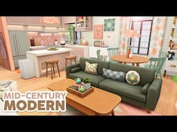 Colorful Mid-Century Modern Apartment // The Sims 4 Speed Build: Apartment Renovation