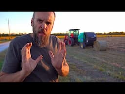 Bailing Hay in October - Must Be Global Warming