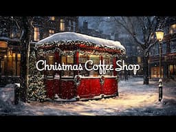 Christmas Jazz Instrumental Music for Relax - Cozy Chrismtas Cafe Shop Ambience with Snowfall