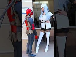 Deadpool meets Esdeath 👀💀💕 #deadpool #esdeath #cosplay