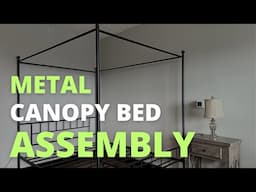 Yaheetech Metal Canopy Platform Bed Frame Assembly | Renwick Juno | Topeakmart Metal Canopy Bed