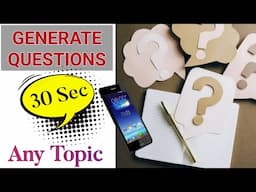 Generate Questions paper ai | Questions for quiz competition | Quiz questions and answers