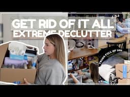 THROWING EVERYTHING OUT IN 2024 / Decluttering, Organizing, & Cleaning! Whole House Declutter