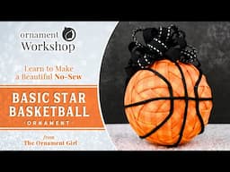 Basketball Basic Star - DIY New Sew Basketball Folded Fabric Ornament Tutorial