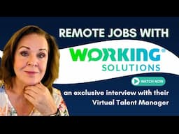 Remote Jobs with WORKING SOLUTIONS - An Interview With Their Virtual Talent Manager