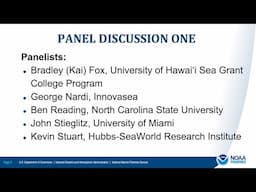 NOAA Fisheries Panel Discussion One