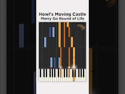 Merry Go Round of Life - Howl's Moving Castle (Joe Hisaishi) - Piano tutorial