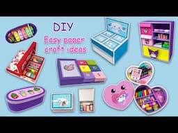 6 Easy Paper Crafts // Cute school supplies and organizers