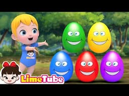 Learn Color Surprise Egg & Baby Shark  | Nursery Rhymes & Kids Songs | Kindergarten | LimeAndToys