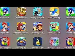 Sonic Dash,Mario Kart,Solo Leveling,Subway Surf,Tom Gold Run,Minion Rush,PJ Masks,Temple Run 2