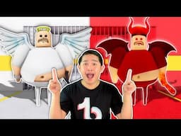 Angel BARRY vs Demon BARRY sa (ROBLOX) mabait at makulit na Barry!