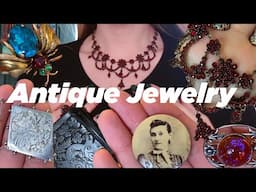 Antique Jewelry birthday haul- Bohemian Garnets, Art Deco, Victorian & more!!