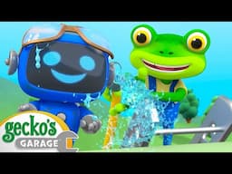 Stuck in Glue! 🛠️😮 Will the Mechs Get Free? | Gecko's Garage | Learning Videos for Kids 🛻🐸🛠️