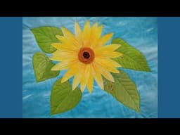 Sunflower Art Quilt Free-Motion Quilting Part 3 the Background & Sky