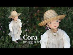 Making a Fiber Art Doll, Cora of the Meadows 🌿 My new-found love for flat-fell seams [SUB]