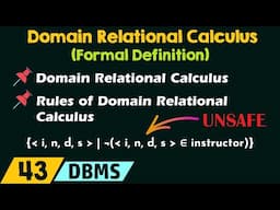 Domain Relational Calculus (Formal Definition)